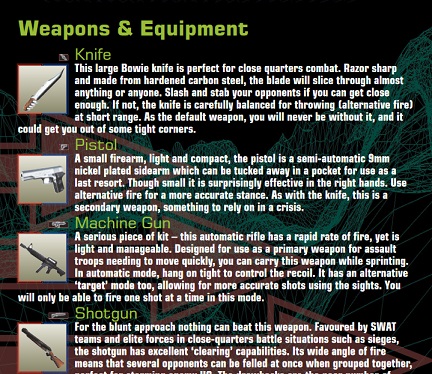 Weapons and Equipment